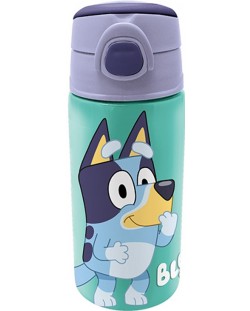 Бутилка за вода Graffiti Bluey - Със сламка, 500 ml