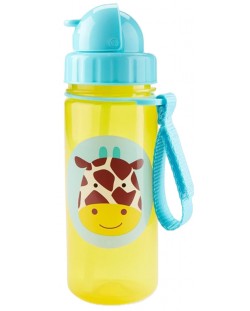 Бутилка със сламка Skip Hop Zоо - Giraffe, 385 ml