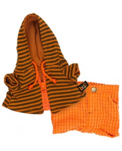 Дрешка за плюшена играчка Budi Basa - Оранжеви панталонки и горнище за Басик