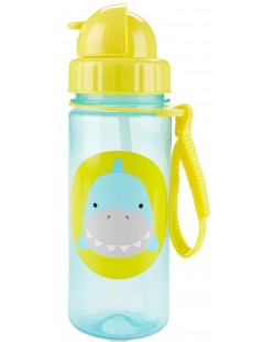 Бутилка със сламка Skip Hop Zоо - Shark, 385 ml