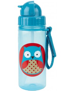 Бутилка със сламка Skip Hop Zоо - Owl, 385 ml