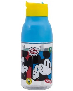 Бутилка от тритан Stor Mickey Mouse - 420 ml, двойно отваряне