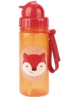 Бутилка със сламка Skip Hop Zоо - Fox, 385 ml