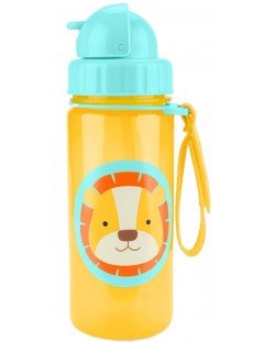 Бутилка със сламка Skip Hop Zоо - Lion, 385 ml