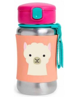 Бутилка от неръждаема стомана Skip Hop Zoo - Лама, 350 ml