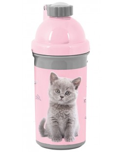 Бутилка за вода Paso Cat - Сиво коте, 500 ml