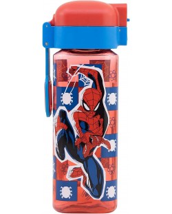Квадратна бутилка за вода Stor Spider-Man - 550 ml