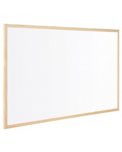 Бяла дъска Bi-Office - 90 х 60 cm, дървена рамка