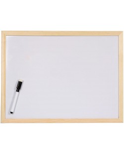 Бяла дъска с дървена рамка Top Office - 60 x 90 cm