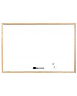 Бяла дъска с дървена рамка Top Office - 30 x 40 cm
