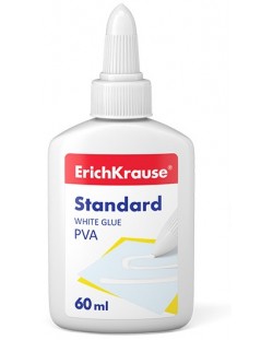 Бяло лепило Erich Krause - PVA Standard, 60 ml