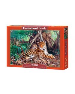Пъзел Castorland от 3000 части - Ягуари в джунглата
