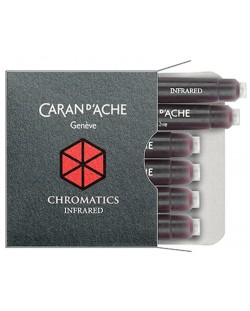 Патрончета за писалка Caran d'Ache Chromatics – Червен, 6 броя