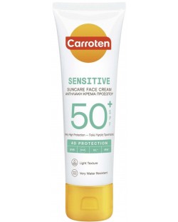 Carroten Слънцезащитен крем за лице Sensitive, SPF 50+, 50 ml