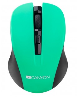 Гейминг мишка CANYON CNE-CMSW1 - оптична, безжична, зелена
