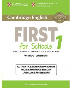 Cambridge English First for Schools 1 for Revised Exam from 2015 Student's Book without Answers