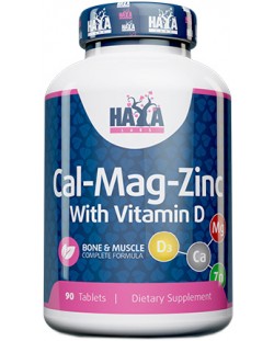 Cal-Mag-Zinc with Vitamin D, 90 таблетки, Haya Labs