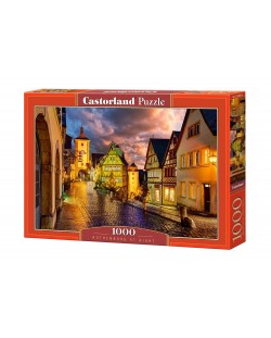 Пъзел Castorland от 1000 части - Нощен Ротенбург