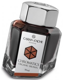 Мастило за писалка Caran d'Ache Chromatics – Кафяв, 50 ml