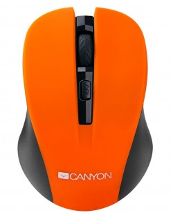 Безжична мишка CANYON Mouse CNE-CMSW1 800/1000/1200 dpi, 4 бутона, Оранжева