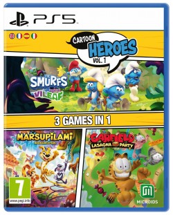 Cartoon Heroes Vol. 1: 3 Games in 1 (Smurfs Mission Vileaf & Marsupilami & Garfield Lasagna Party) (PS5)