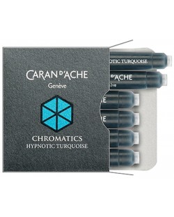Патрончета за писалка Caran d'Ache Chromatics – Тюркоаз, 6 броя