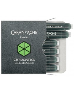 Патрончета за писалка Caran d'Ache Chromatics –  Зелен, 6 броя