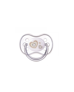 Силиконова залъгалка Canpol - Newborn Baby, с форма на черешка, 6-18 месеца, бяла