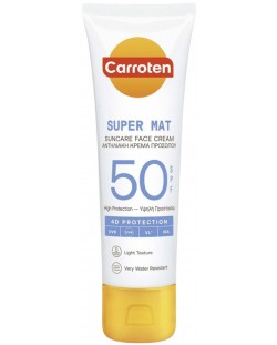 Carroten Слънцезащитен крем за лице Super Mat, SPF50, 50 ml