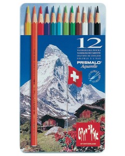 Цветни акварелни моливи Caran d'Ache Prismalo – 12 цвята