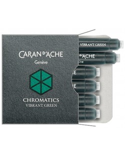 Патрончета за писалка Caran d'Ache Chromatics – Зелен, 6 броя