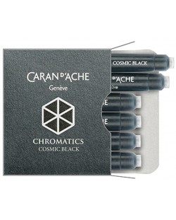 Патрончета за писалка Caran d'Ache Chromatics – Черно, 6 броя