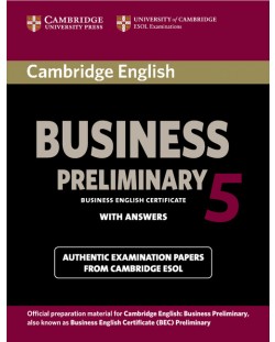 Cambridge English Business 5 Preliminary Student's Book with Answers