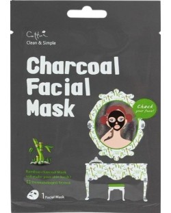 Cettua Лист маска за лице с бамбуков въглен, 1 брой