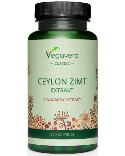 Ceylon Zimt Extrakt, 250 mg, 120 капсули, Vegavero