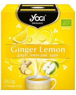 Чай с джинджифил и лимон, 12 пакетчета, Yogi Tea