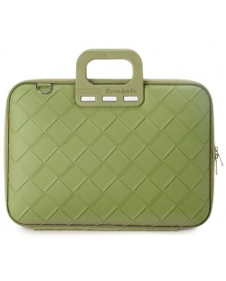 Чанта за лаптоп Bombata - Intrecciato, 15.6''-16'', зелена
