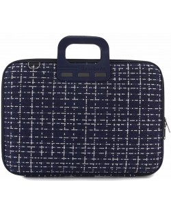 Чанта за лаптоп Bombata - Tweed, 15.6", синя