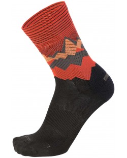 Чорапи Mico - Light Weight Extra Dry Hike , черни/оранжеви