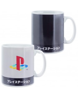 Чаша с термо ефект Paladone Games: PlayStation - Heritage