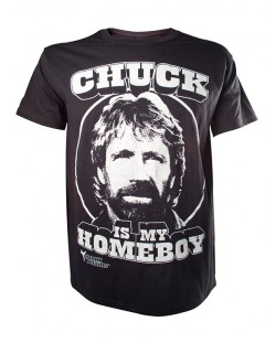 Тениска Chuck Norris is my Homeboy, черна, размер XL
