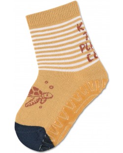Чорапи с неплъзгащо стъпало Sterntaler - Костенурка, 21/22 размер, 18-24 м, жълти