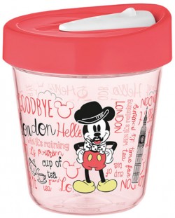 Чаша за път с героите на Disney - Лондон, 350 ml, червена