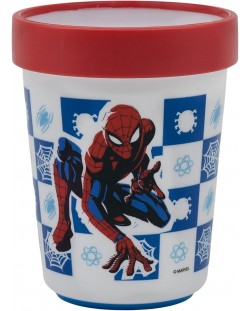 Чаша с неплъзгаща се основа Stor Spider-Man - Arachnid Grid, 260 ml