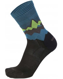 Чорапи Mico - Light Weight Extra Dry Hike , черни/сини