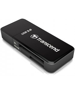 Четец за карти Transcend - RDF5K, SD, microSD, USB 3.0/3.1 Gen 1, черен