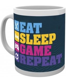 Чаша GB eye Humor: Gaming - Eat Sleep Game Repeat