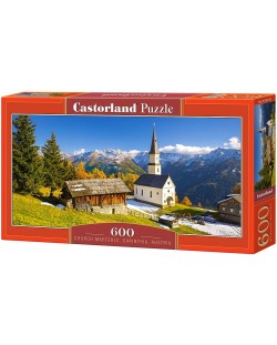Панорамен пъзел Castorland от 600 части - Църква в Австрия