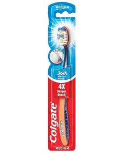 Colgate Четка за зъби 360 Slim Tip, Medium