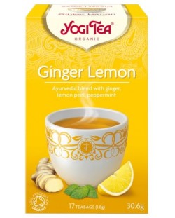 Чай с джинджифил и лимон, 17 пакетчета, Yogi Tea